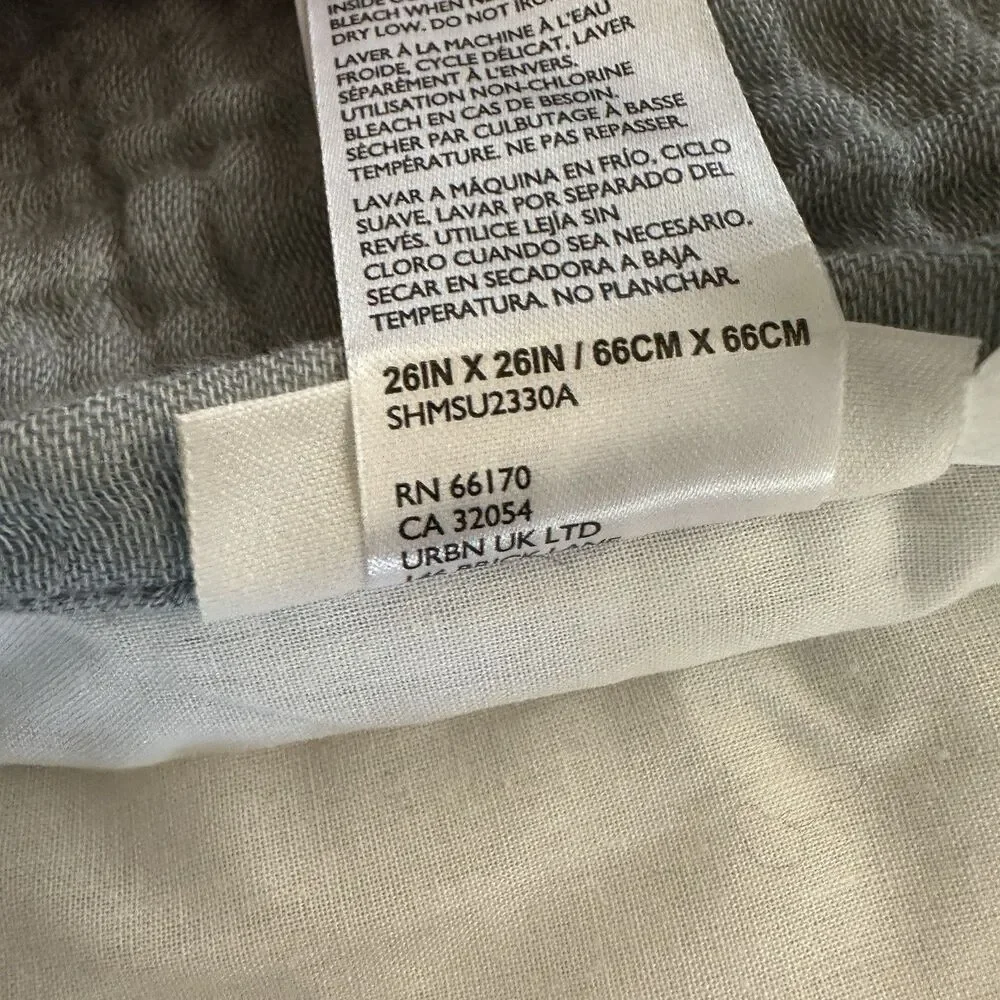 Anthropologie Elysian Pair of Standard and  Pair Euro Sham Blue Set of 4